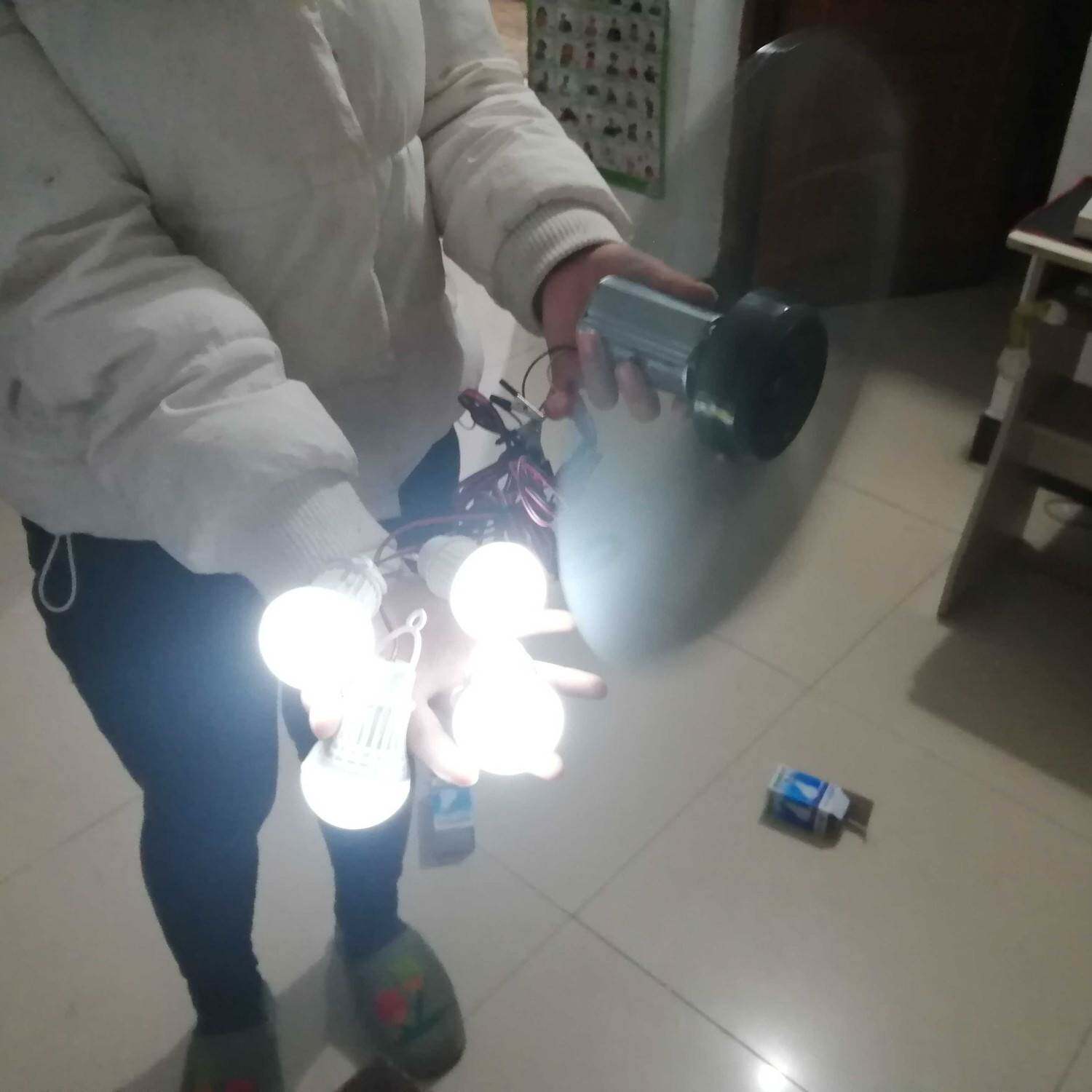风力发电机12V伏24V伏120V伏80瓦小型永磁直流手摇发电机大功率灯