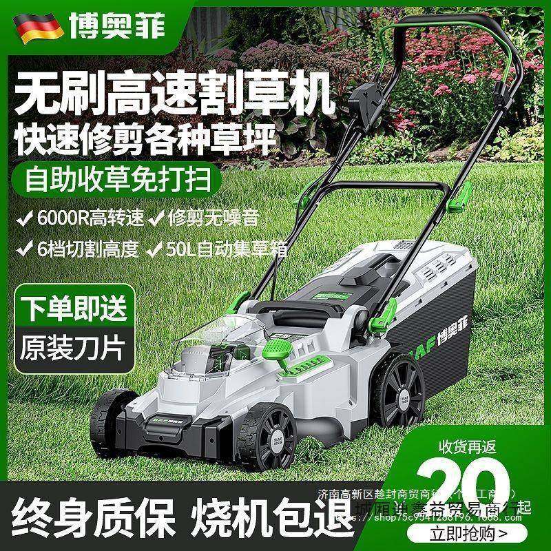 博奥菲草坪机电动手推式草坪修剪机小型家用园林剪草机插电割草机