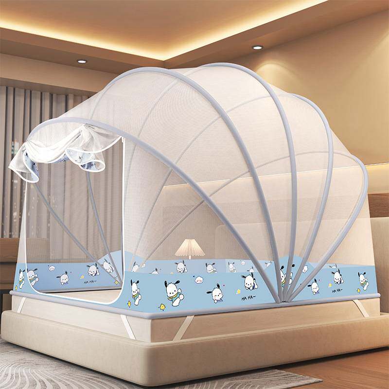 2025新款七股拉链折叠蚊帐家用卧室免安装蒙古包蚊帐全罩式