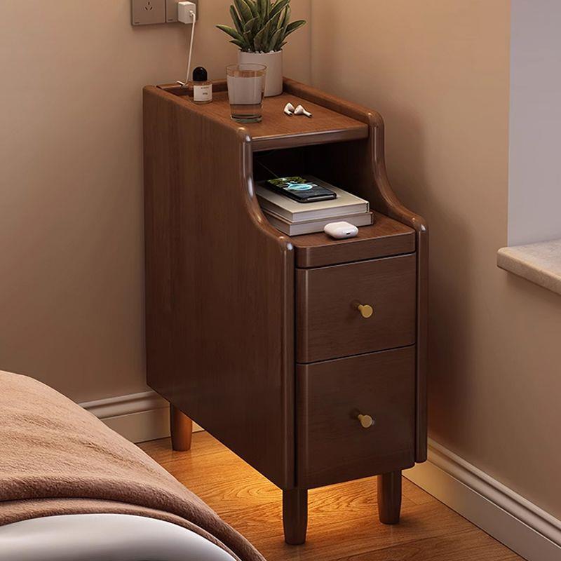 床实木你床头柜迷小型极窄卧室边现柜超窄夹AVC缝置物架收纳柜简