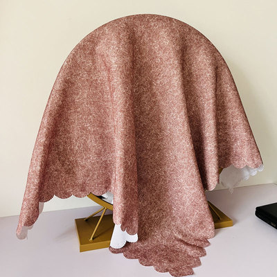 梳妆台镜子d遮挡帘防尘布帘化妆镜子遮丑帘子梳妆台圆形镜子遮挡