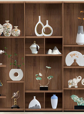 新中式创意摆件家居饰o品轻奢高档客厅酒柜电视柜办公室装饰品摆