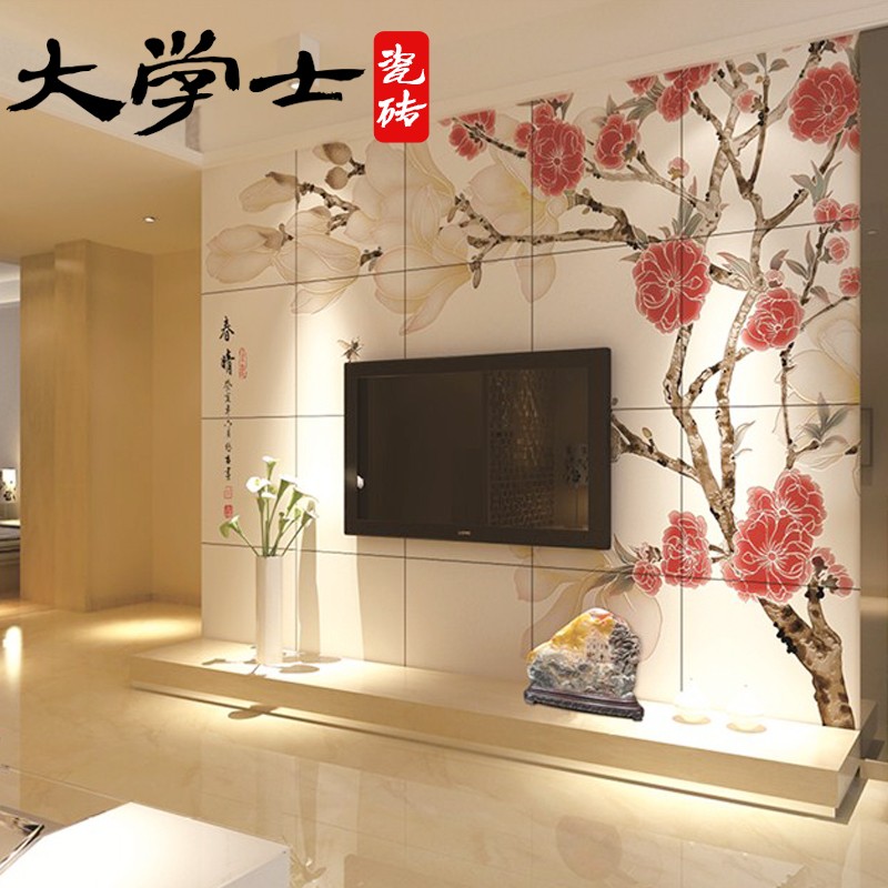 大学士瓷砖 大理石背景墙 欧式简约客厅H电视墙砖玄关 3d雕刻现代