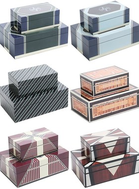 轻奢现代抽象木质烤漆q收纳饰品首饰盒样板间卧室衣帽间梳妆台摆