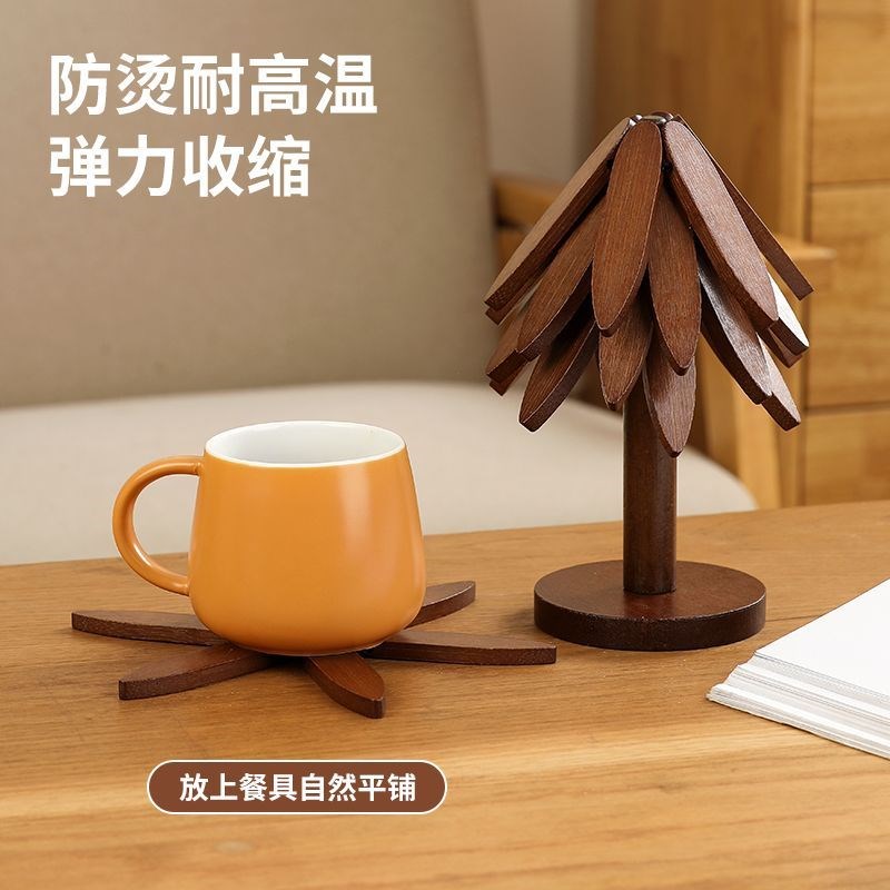 实木隔热垫餐g垫防烫垫一棵树家用耐高温桌垫锅垫杯垫砂锅垫高级
