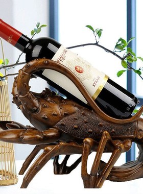 龙虾红酒架摆件创意家居餐t厅装饰客厅吧台餐桌酒柜酒托工艺品摆
