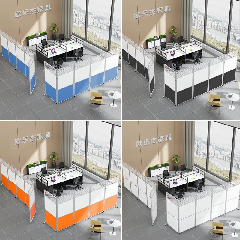 办公室隔断屏风临时屏风可折叠车间推拉移动活动隔离遮挡板隔断墙