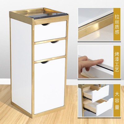 美发店储物柜理发店工具柜发廊专用置物架多功能镜台小柜子工具台