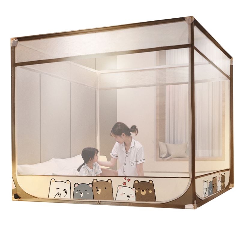 蚊帐家用四脚蚊帐家用卧室大床一米1宽的单人床蚊帐夏天学生宿舍