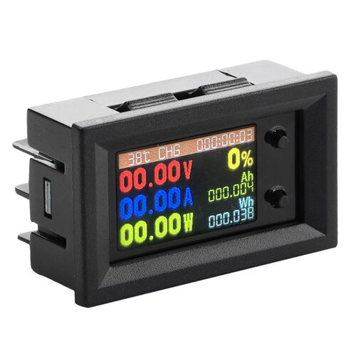 DC7~200V 9合1多功能测试仪电压电流功率温度时间双向计量库仑计