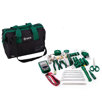 世达工具套装便携式电工常用32件家用电讯工具包组合09555 09556