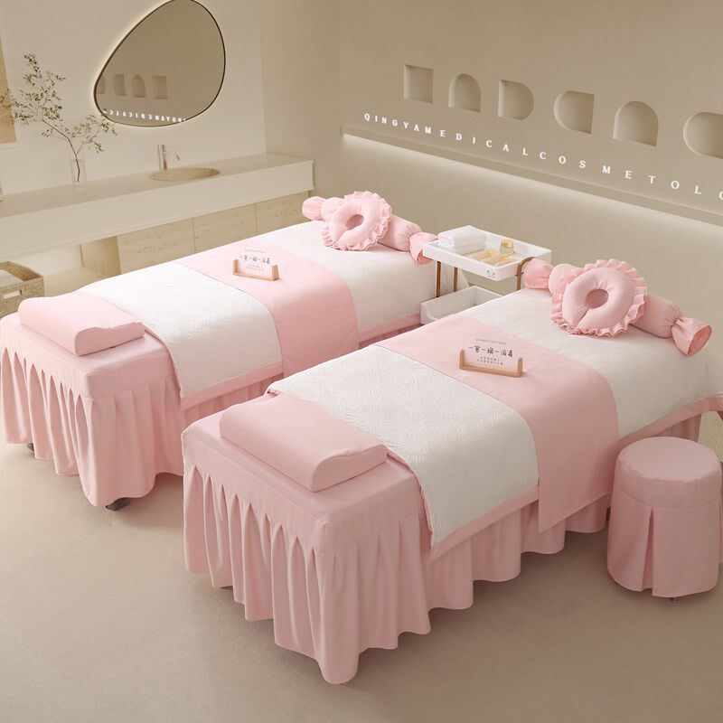 高档轻奢美容床罩四件o套四季通用美容院专用床罩按摩SAP专用床罩
