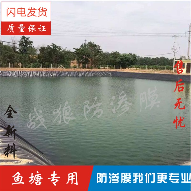 鱼塘防水布防渗膜鱼池蓄水池专用B膜加厚防漏水耐用黑色薄膜土工