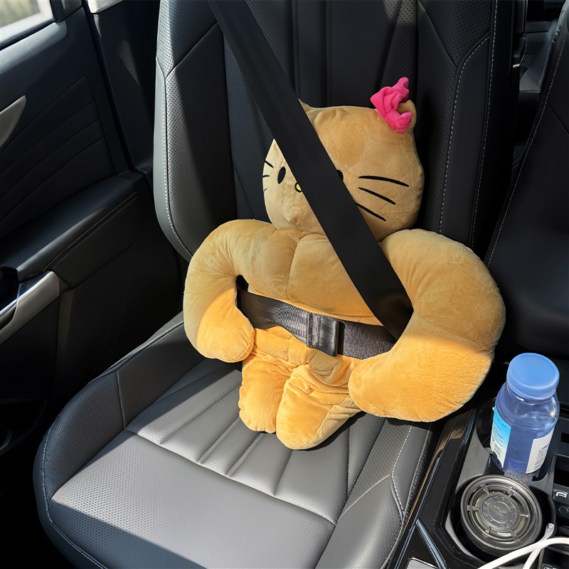 汽车靠垫腰靠护腰枕头女司机专用C主副驾驶座垫后排装饰玩偶摆件