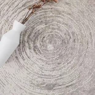 新色西兰羊毛丙纶黄麻客新中式书厅房圆形地毯现代中国风AL667026