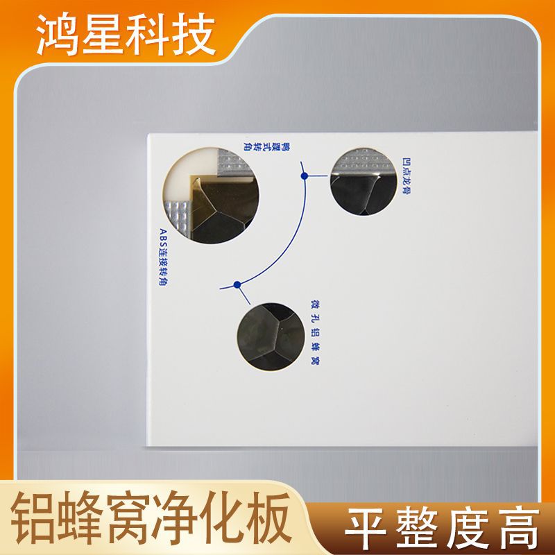 手工岩棉净化板鸿星科技四周镀锌龙骨平整度高铝蜂窝净化板生产厂