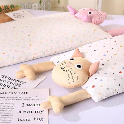 2025新卡款全棉棉麦双层纱纯通荞枕芯儿童学生成人MK003护颈枕