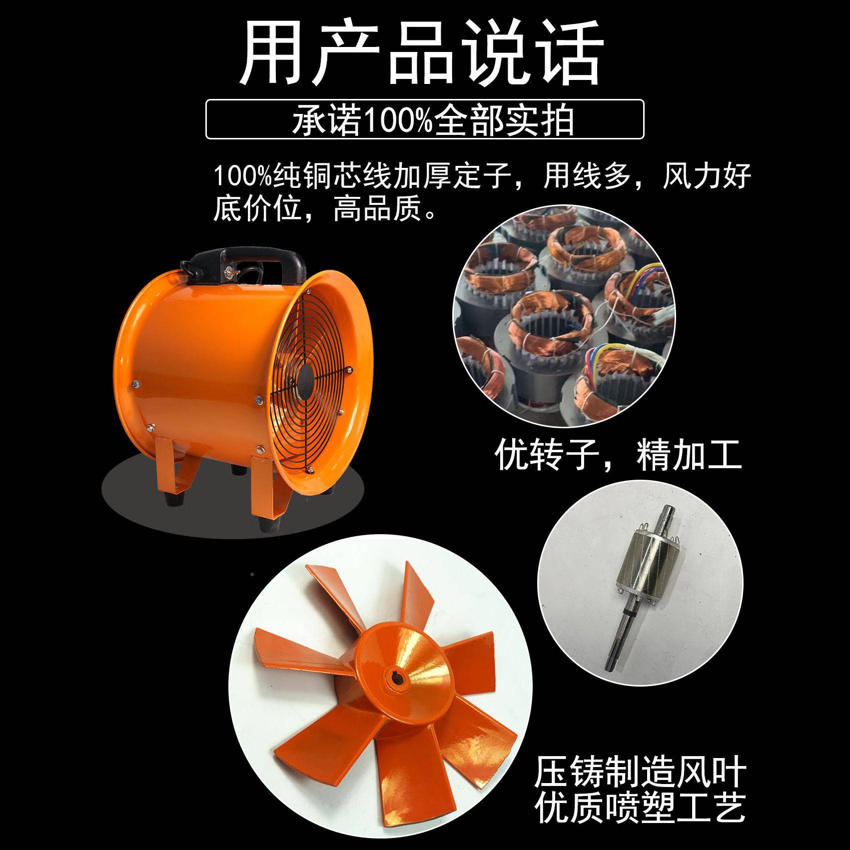 强手提风机有限空间680作业大率流移功动便携式劲轴风机