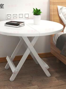 折叠圆桌餐桌椅简易家户简外摆摊便携式约KGU用租房吃小桌子饭正