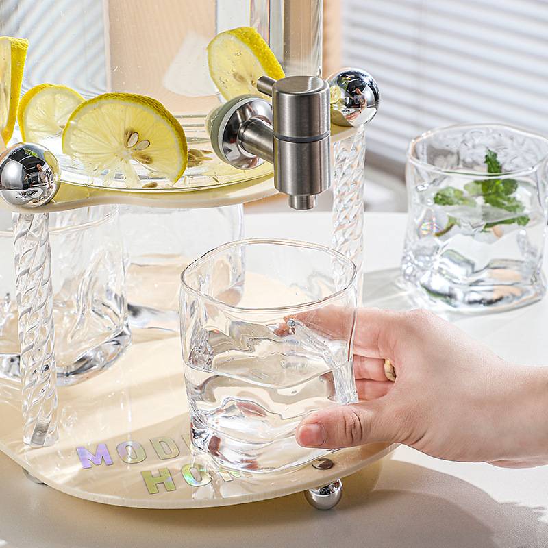 玻璃冷水壶家用储水壶套装夏季柠檬果茶冷泡桶饮料桶带龙头果汁桶