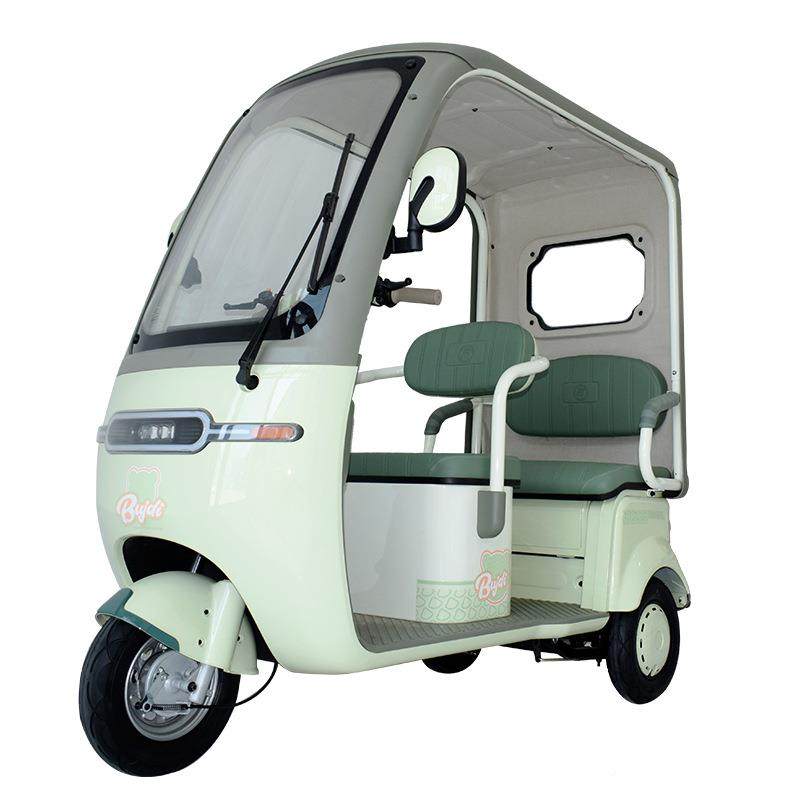 士卫列系电动三轮篷车双排卫士座椅带雨棚老人代步车客货两年用