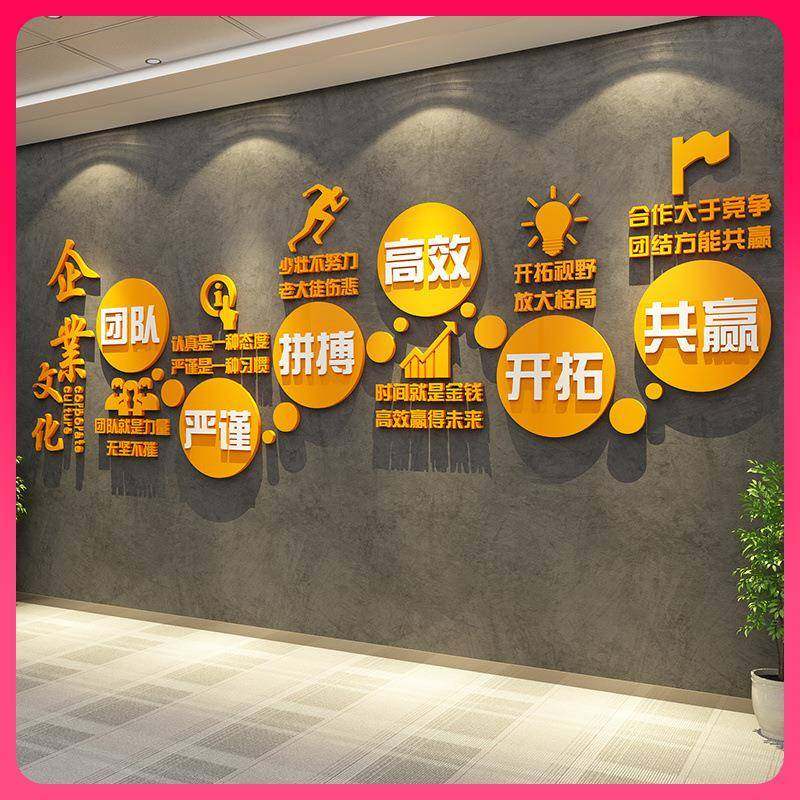 ?企业文Fh(h(h(b化墙公会议办饰室墙面氛围布置装进贴画励志标语,家居饰品,软装墙贴,淘宝优惠券,粉丝福利购,淘宝优惠卷