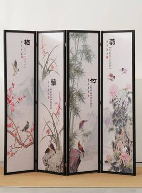 新框中式家居办公屏风隔断LVSD600可厅厂家松木边酒店玄关折叠屏