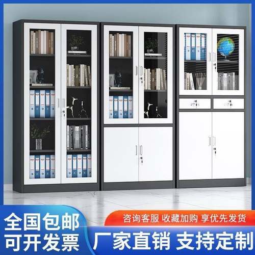 皮柜文件柜办公室带WRE锁凭证柜储物柜财铁务柜抽料屉矮钢制资柜
