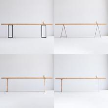 款叁几XCG实木白蜡木桌桌腿新锈钢碳素钢亚克力支不架定制大板桌