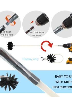 跨源电货钻管道刷境3/10.67m杆烘干机烟道刷5烟道刷跨境烟囱清洁