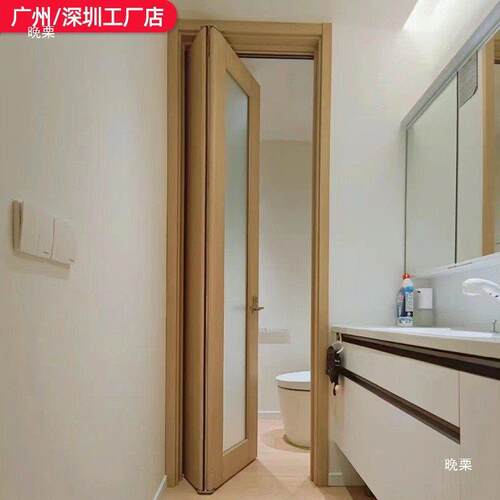叠门轨道折浴室门厨房隐形门卫生间木门厕所省空间三无112七折门