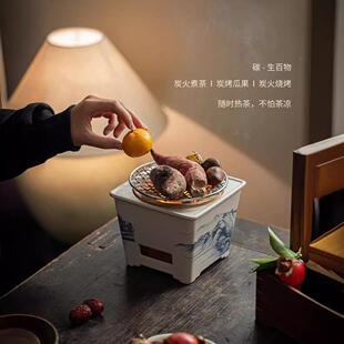 7733-28围壶炉煮茶炉子炭温火茶炉茶炉家用户外套碳火茶烤茶煮茶