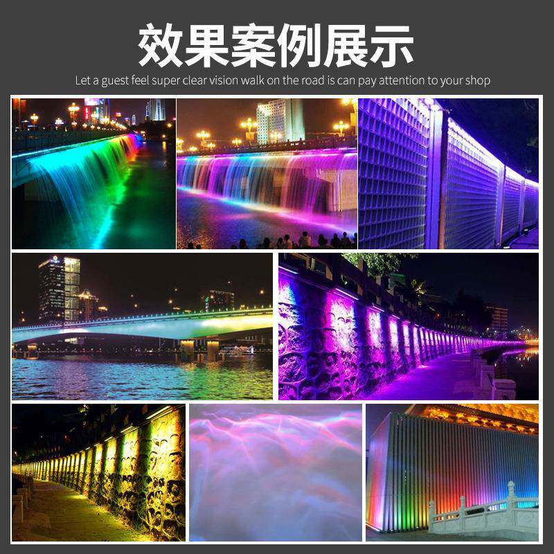 12WW防水LED8洗墙灯1条灯轮毂灯轮线廓灯yh-14xq背景亮化灯