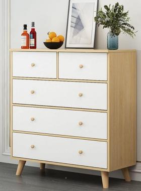美式斗柜柜九斗家用卧落室储物柜简约TGI斗橱实木腿抽屉式美甲地五柜