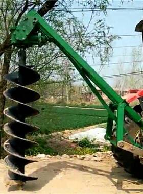 四轮拖拉树机带植挖螺坑JLT钻机三点悬挂式坑机冻土旋打坑机