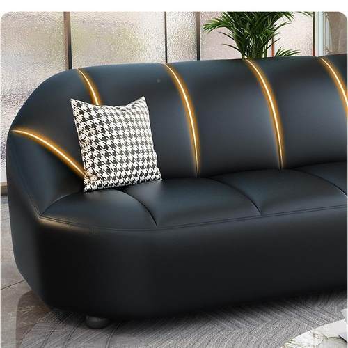 办公沙发简约现休美发服装店息区商务会客接代待办面公见描述室沙