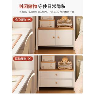 床头置子物架落间地多层收架靠墙卧室斜64515梯纳形客厅房柜子床