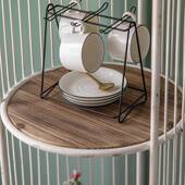 法式 艺商复古多层展示架落室内带抽屉层架置物架子A137橱窗客地铁