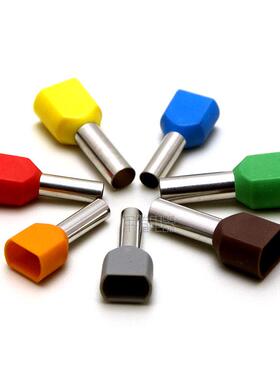 TE10-14QDU双线型预缘端子铜管绝鼻子冷压接线端针型端子接线头端