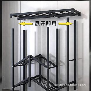 挂CVD衣卧室落衣衣帽架衣柜挂衣杆架简易架不占空间地衣服置物架