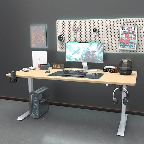 智能可货调节电动降桌升降电脑桌升降办公电竞桌升降232桌升电动