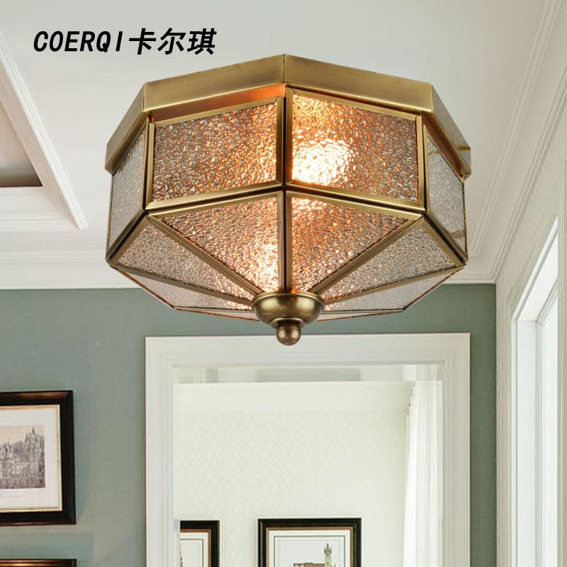 顶灯阳面包式灯lde全铜钻石吸顶灯欧卧室台过OD7003-3道灯玄关灯