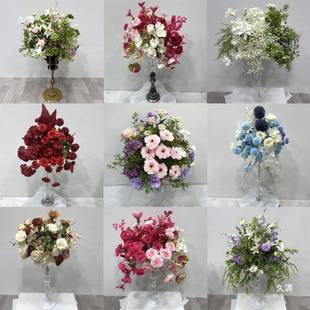 婚庆新款堂欧式铁艺花器婚礼tlznyfg%花件舞台路引派摆对装饰插花