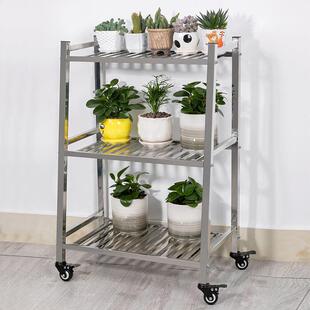 304锈不台钢花架阳室外梯形阶梯地式多层多肉绿植现07代简约花落