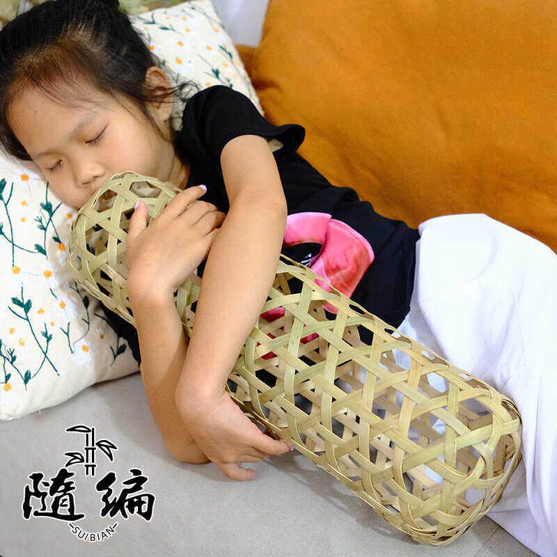 枕竹抱夫人抱枕竹夹膝节FFZ君竹编头纯手工制作纳成人儿童夏日凉