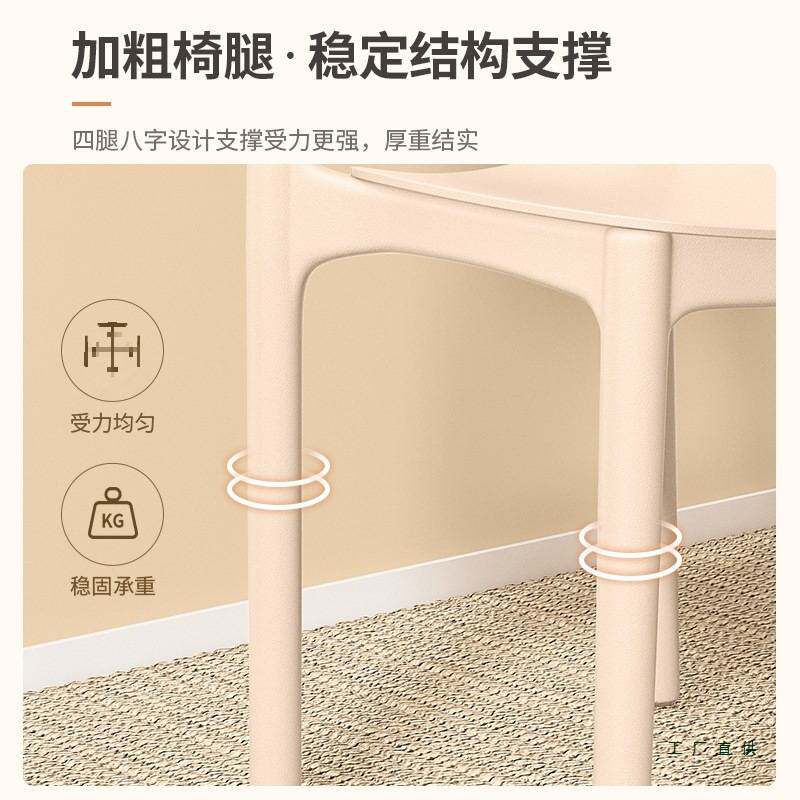 加厚塑料椅子家用休闲吃饭餐椅餐桌餐厅简约可叠放商用凳子靠背椅