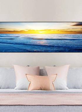 卧室床馨头宾挂画客简约现代温大海风景装饰画酒店LF680563馆民宿