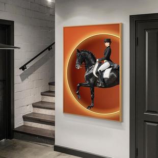 SQ5071轻奢灯画玄客厅装 饰画ED发光灯画走廊挂关画艺术轻带奢过道