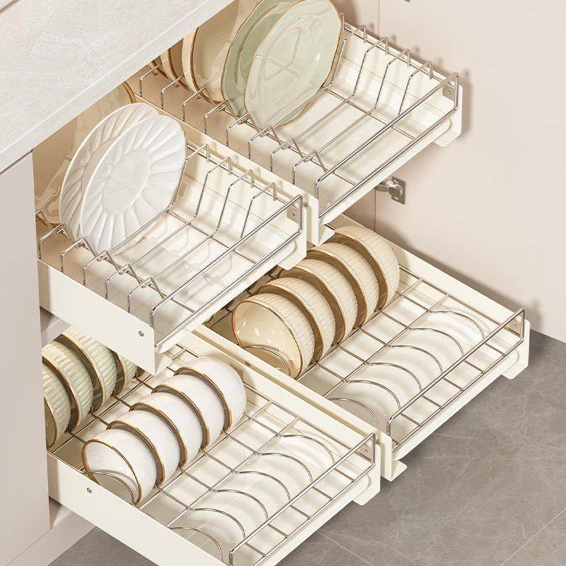 厨不锈钢碗TTqufxqf碟纳架橱柜内抽拉式沥收水碗架房盘子物置架抽,厨房/烹饪用具,抹布架/厨房清洁收纳架,淘宝优惠券,粉丝福利购,淘宝优惠卷
