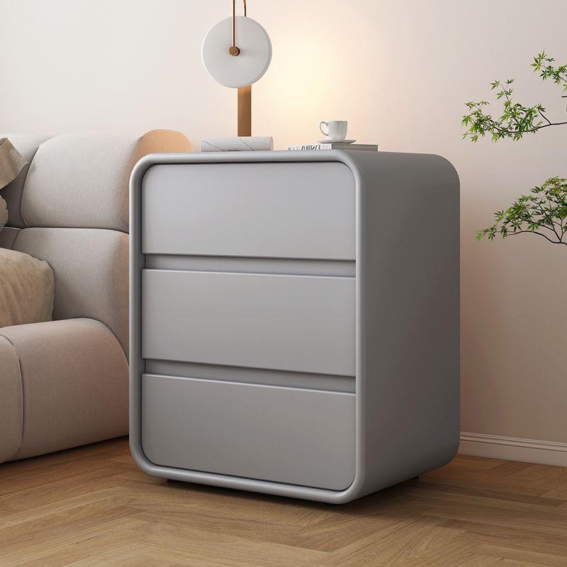 油风床柜头UHA柜卧室家用简感实木三层约抽轻奢床边储奶物子